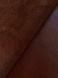 Brandy Premium Upholstery Cowhide – Chrome-Tanned Automotive and Furniture Leather, Full Aniline Finish, Naturally Pebbled Top Grain, 1.3–1.5 mm (~4 oz), ~50 Sq Ft Whole Hide