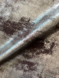 Dark Brown/Gold Distressed Metallic Nubuck Cowhide – Full Grain, Chrome-Tanned, Italian Foil Finish, 1.1–1.3 mm (3 oz), ~20 Sq Ft