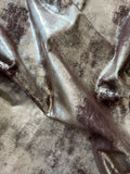 Dark Brown/Gold Distressed Metallic Nubuck Cowhide – Full Grain, Chrome-Tanned, Italian Foil Finish, 1.1–1.3 mm (3 oz), ~20 Sq Ft