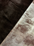 Dark Brown/Gold Distressed Metallic Nubuck Cowhide – Full Grain, Chrome-Tanned, Italian Foil Finish, 1.1–1.3 mm (3 oz), ~20 Sq Ft