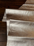 Silver Metallic Natural Grain Chrome-Tanned Cowhide – Metallic Foil Finish, 1.1–1.3 mm (3 oz), ~20 Sq Ft