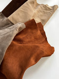 Tan Cow Suede – Double Butt, 1.1–1.3 mm (3 oz), ~14 Sq Ft