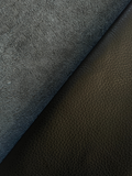 Black Premium Upholstery Cowhide – Chrome-Tanned Automotive and Furniture Leather, Full Aniline Finish, Naturally Pebbled Top Grain, 1.3–1.5 mm (~4 oz), ~50 Sq Ft Whole Hide