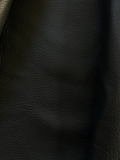 Black Premium Upholstery Cowhide – Chrome-Tanned Automotive and Furniture Leather, Full Aniline Finish, Naturally Pebbled Top Grain, 1.3–1.5 mm (~4 oz), ~50 Sq Ft Whole Hide