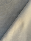 Ivory Off White Premium Upholstery Cowhide – Chrome-Tanned Automotive and Furniture Leather, Full Aniline Finish, Naturally Pebbled Top Grain, 1.3–1.5 mm (~4 oz), ~50 Sq Ft Whole Hide