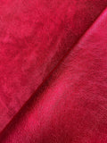 Red Metallic Natural Grain Chrome-Tanned Cowhide – Metallic Foil Finish, 1.1–1.3 mm (3 oz), ~20 Sq Ft