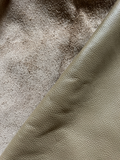 Taupe Classic Cowhide – Chrome-Tanned Automotive and Furniture Upholstery Leather, Full Aniline Finish, Top Grain, 1.0–1.2 mm (~3 oz), ~45 Sq Ft Whole Hide