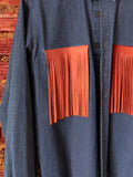 Leather Fringe 1/4" x 7" - Deer-Tanned Cowhide, Sold by the Foot