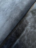 Navy Blue Distressed Cowhide – Chrome-Tanned Automotive and Furniture Upholstery Leather, Waxed Protective Finish, Top Grain, 1.0–1.2 mm (~3 oz), ~50 Sq Ft Whole Hide