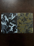 Army Green Camouflage Natural Grain Cowhide Leather: 8.5" x 11" Pre-Cut Pieces