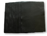 Black Natural Grain Deer-Tanned Cowhide –  Full Aniline Finish, 1.1–1.3 mm (3 oz), Pre-Cut Leather Sheets (8.5" × 11")