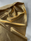 Gold Metallic Natural Grain Chrome-Tanned Cowhide – Metallic Foil Finish, 1.1–1.3 mm (3 oz), ~20 Sq Ft