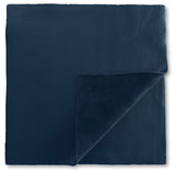 Navy Blue Natural Grain Deer-Tanned Cowhide –  Full Aniline Finish, 1.1–1.3 mm (3 oz), Pre-Cut Leather Sheets (12" × 12")