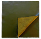 Olive Natural Grain Deer-Tanned Cowhide –  Full Aniline Finish, 1.1–1.3 mm (3 oz), Pre-Cut Leather Sheets (12" × 12")
