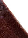 Brandy Large Floral Embossed Cowhide
