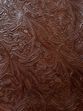 Brandy Large Floral Embossed Cowhide