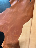 Whiskey Crazy Horse Cowhide Leather – Distressed Wax/Oil Finish, 1.8–2.0 mm (4–5 oz), ~25 Sq Ft