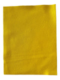 Lemon Yellow Natural Grain Deer-Tanned Cowhide –  Full Aniline Finish, 1.1–1.3 mm (3 oz), Pre-Cut Leather Sheets (8.5" × 11")