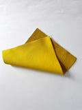 Lemon Yellow Natural Grain Deer-Tanned Cowhide –  Full Aniline Finish, 1.1–1.3 mm (3 oz), Pre-Cut Leather Sheets (8.5" × 11")