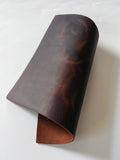 Mocha Crazy Horse Cowhide Leather – Distressed Wax/Oil Finish, 1.8–2.0 mm (4–5 oz), Pre-Cut Leather Sheets (8.5" × 11")