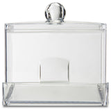 Eklips Clear Acrylic Cotton Swab Organizer - Hygienic Q-Tip Holder, Stylish Vanity & Bathroom Storage Solution