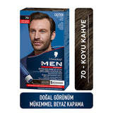 Men Perfect 70 Dark Brown Hair Dye - Men's Hair Dye for Grey Hair Coverage