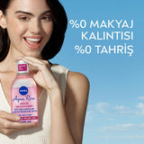 NIVEA Aqua Rose Micellar Makeup Remover - Gentle & Effective Dual-Phase Formula (13.53 fl oz)