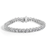 IGI Certified 14K White Gold 15.0 Cttw Oval Cut Lab Grown Diamond Tennis Bracelet