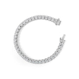 IGI Certified 14K White Gold 15.0 Cttw Oval Cut Lab Grown Diamond Tennis Bracelet