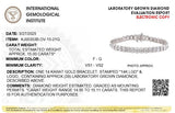 IGI Certified 14K White Gold 15.0 Cttw Oval Cut Lab Grown Diamond Tennis Bracelet