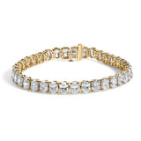 IGI Certified 14K White Gold 15.0 Cttw Oval Cut Lab Grown Diamond Tennis Bracelet