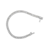 IGI Certified 14K White Gold 10.0 Cttw Emerald Cut Lab Grown Diamond Tennis Bracelet