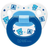 Wee Baby Orthodontic Silicone Baby Pacifier - Designed for Healthy Dental Development (0-6 Months) - Blue Newborn Soothing Pacifier