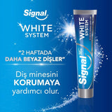 Signal White System Original Whitening Toothpaste - Natural Whitening Ingredients, Gentle on Teeth & Gums - 2.54 fl oz
