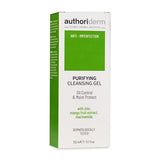 Authoriderm: Gentle Cleansing Gel for Oily & Combination Skin - Control Shine, Minimize Pores, Purifying Facial Wash, Reduce Sebum - 150ml