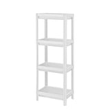 Decobella 4-Tier Bathroom Storage Rack - Maximize Space, Easy Install, Durable Plastic