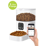 Kiwi Pets Smart Pet Feeder: 3L Automatic Food Dispenser with App Control & Voice Recording - Programmable Cat & Dog Feeder