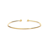 10K Yellow Gold plated Sterling Silver Lab Grown Diamond Accent Bezel Cuff Bangle Bracelet