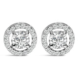 Men's 14K White Gold 1 3/4 Cttw Lab Grown Diamond Halo Cufflink