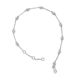14K White Gold 1/2 Cttw Diamond by Yard Bracelet