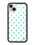 Polka Dot | White and Turquoise iPhone Case