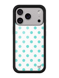 Polka Dot | White and Turquoise iPhone Case