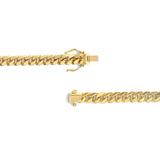 Semi-Solid 14K Yellow Gold 6.1mm Classic Miami Cuban Chain Necklace - 22 Inches