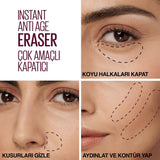 Maybelline New York Instant Anti Age Eraser Concealer - High Coverage, Anti-Aging Makeup for Flawless Complexion