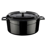 LAVA Cast Iron Cookware Pot - 28cm Enamel Coated Large Capacity Cooking Pot for Family Gatherings