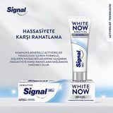 Signal White Now Sensitive Toothpaste for Sensitive Teeth - Instant Whitening & Sensitivity Relief - 2.54 fl oz