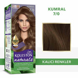 Wella Koleston Naturals 7/0 Kumral Hair Dye: Long-Lasting Natural Blonde Hair Color & Gray Coverage with Coconut Oil