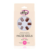 Eklips Square False Nails in Brown 24-Pack