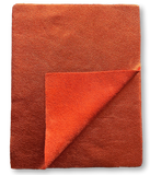 Orange Metallic Natural Grain Chrome-Tanned Cowhide – Metallic Foil Finish, 1.1–1.3 mm (3 oz), Pre-Cut Leather Sheets (8.5" × 11")