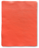 Orange Natural Grain Deer-Tanned Cowhide –  Full Aniline Finish, 1.1–1.3 mm (3 oz), Pre-Cut Leather Sheets (8.5" × 11")